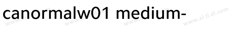 canormalw01 medium字体转换